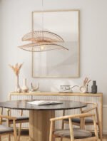 Artic Hängelampe E27 1x12W, IP20, White Wash Bamboo – Bild 2