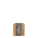 Abby Hängelampe E27 1x12W, IP20, Natur/Blau/Gelb