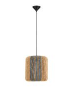 Abby Hängelampe E27 1x12W, IP20, Natur/Blau/Gelb