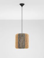 Abby Hängelampe E27 1x12W, IP20, Natur/Blau/Gelb – Bild 5