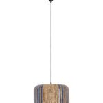 Abby Hängelampe E27 1x12W, IP20, Natur/Blau/Gelb/Schwarz