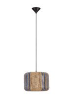 Abby Hängelampe E27 1x12W, IP20, Natur/Blau/Gelb/Schwarz