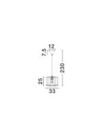 Abby Hängelampe E27 1x12W, IP20, Natur/Blau/Gelb/Schwarz – Bild 7