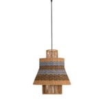 Copos Hängelampe E27 1x12W, IP20, Natur/Blau/Schwarz