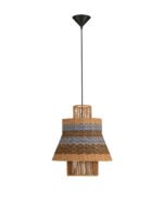 Copos Hängelampe E27 1x12W, IP20, Natur/Blau/Schwarz