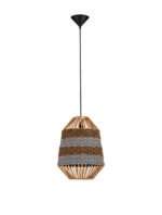 Copos Hängelampe E27 1x12W, IP20, Natur-Blau-Schwarz
