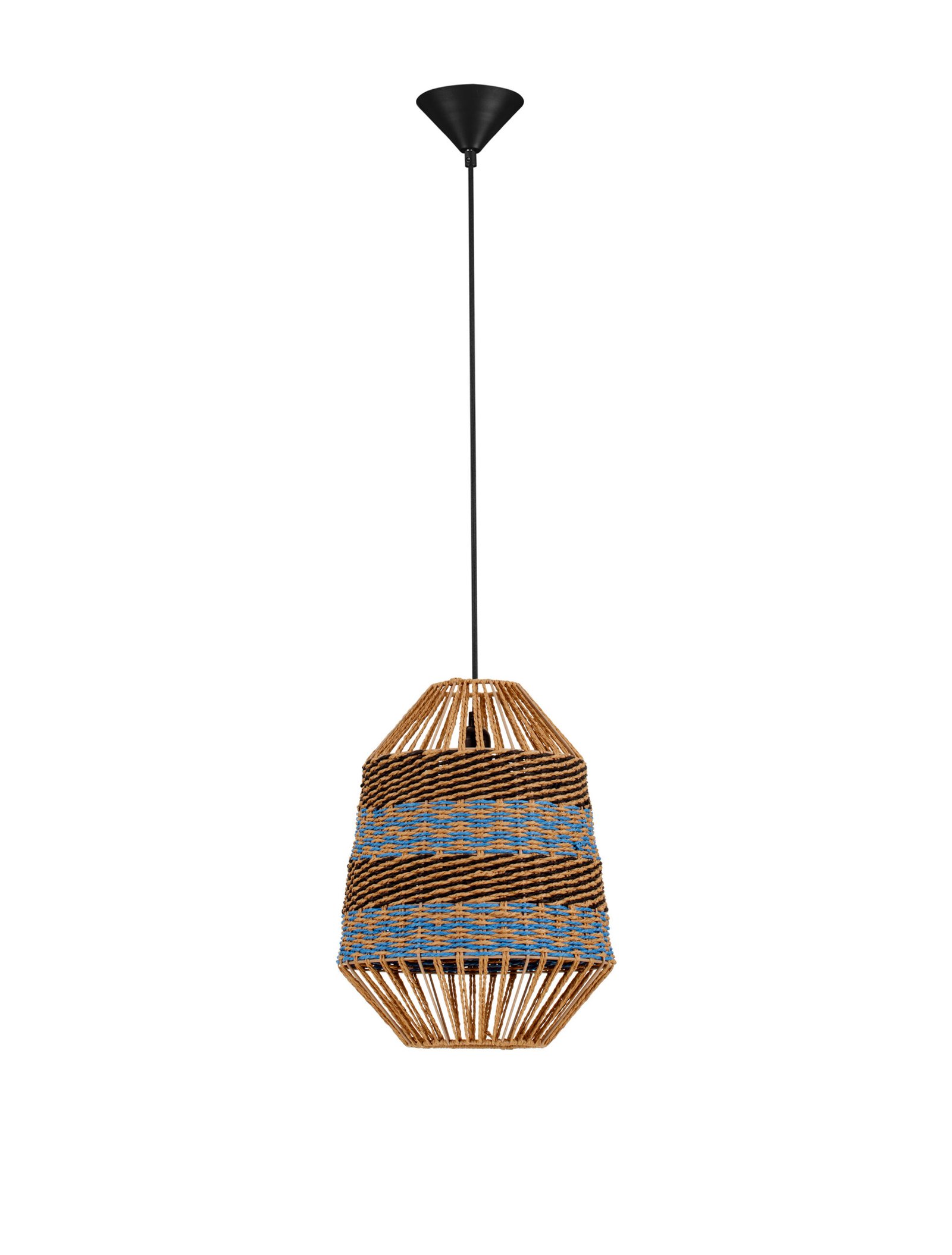 9586609_2 Copos Hängelampe E27 1x12W, IP20, Natur-Blau-Schwarz – Bild 1