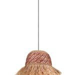 Sorello Hängelampe E27 1x12W, IP20, Natur/Rot/Sandy Black