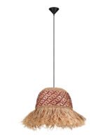 Sorello Hängelampe E27 1x12W, IP20, Natur/Rot/Sandy Black
