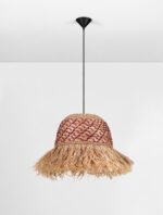 Sorello Hängelampe E27 1x12W, IP20, Natur/Rot/Sandy Black – Bild 4