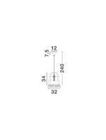 Sorello Hängelampe E27 1x12W, IP20, Natur/Blau/Sandy Black – Bild 2