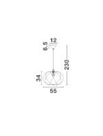 Bora Hängelampe E27 1x12W, IP20, Sand White – Bild 7