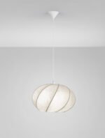 Bora Hängelampe E27 1x12W, IP20, Artificial Silk & Sandy White – Bild 5