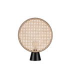 Tierra Tischleuchte E27 1x12W, IP20, Natur Rattan & Sandy Black