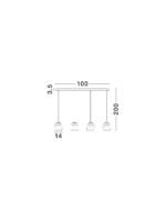 Dione LED-Hängelampe 20W, IP20, Sandy Black/Smokey, 3000K – Bild 7