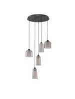 Dione LED-Hängelampe 25W, IP20, Sandy Black & Smokey