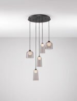 Dione LED-Hängelampe 25W, IP20, Sandy Black & Smokey – Bild 5