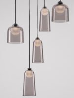 Dione LED-Hängelampe 25W, IP20, Sandy Black & Smokey – Bild 6