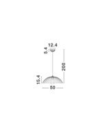 Ammos Pendelleuchte E27 1x12W, IP20, Weiß – Bild 2