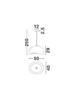 AERE Pendelleuchte 12W, IP20, Stone White, E27 – Bild 2