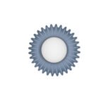PETEL Wandleuchte G9, IP20, Gray Blue/Opal, dimmbar