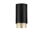 NESSI Deckenleuchte GU10, IP20, Sandy Black/Gold Aluminium